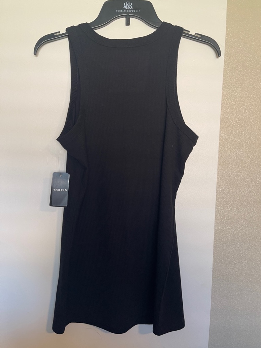 torrid Black Ribbed Knit Tank - Picture 3 of 4